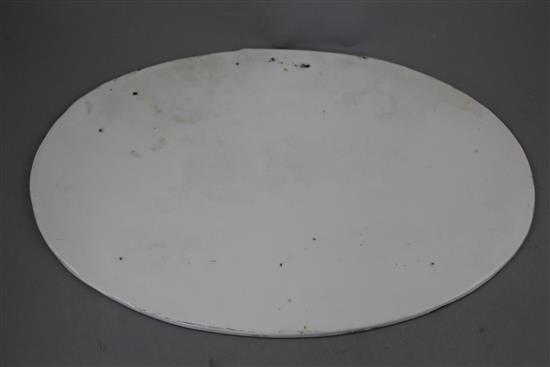 A large fine Minton porcelain oval plaque, 35cm